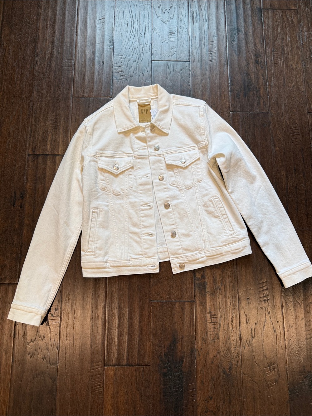 GAP White Denim Trucker Jacket